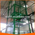 Vertical guide rail cargo elevator lift